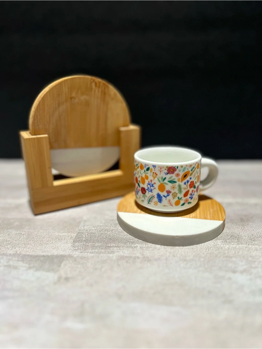 Bamboo and Marble Coasters